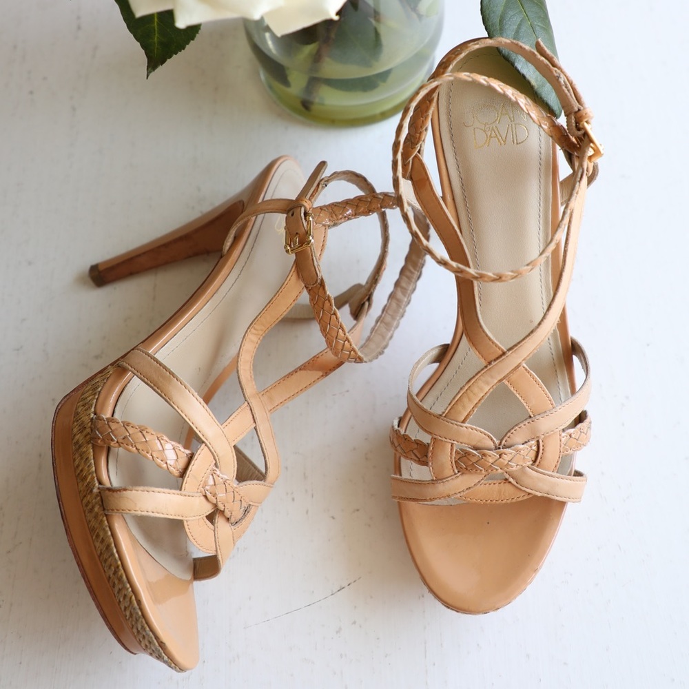 Joan & David Natural nude strappy heels - Picture 6 of 8